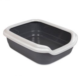 Туалет для кошек Природа с бортиком «Comfort» серый  30 x 41 x 13,5  см кодPR241699
