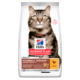 Hill s™ Science Plan™ Feline Adult Mature 7+ Indor Hairball Indoor Курица для зрелых кошек 1,5кг