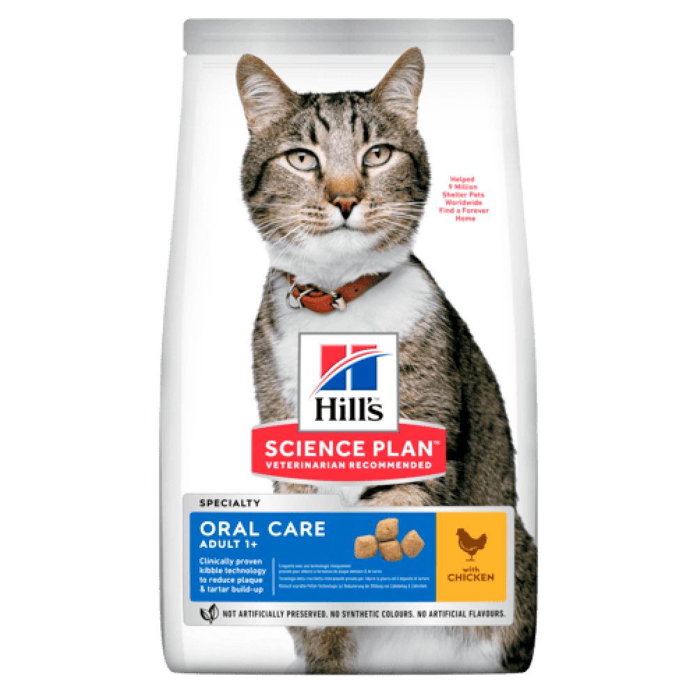 Hill s™ Science Plan™ Feline Adult Oral Care Хилс корм для ухода за зубами кошек 