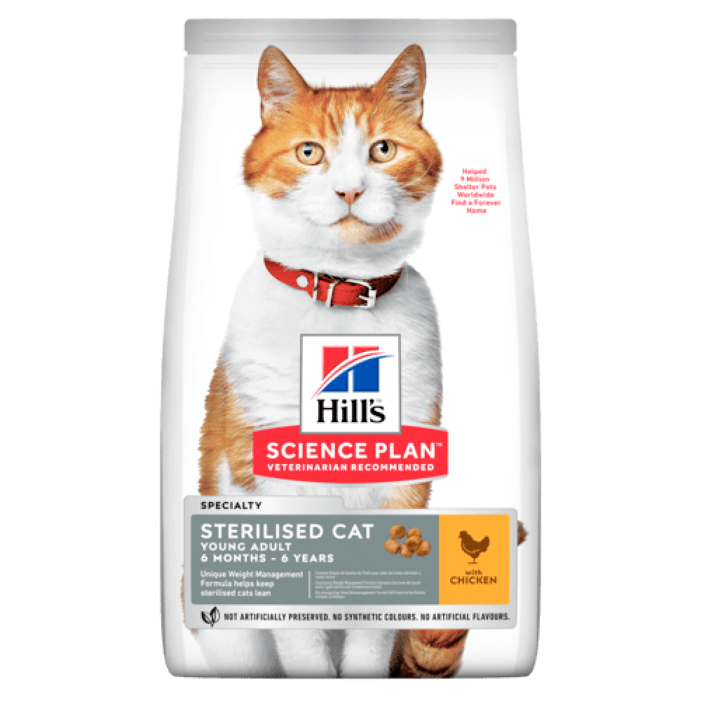 Hill s™ Science Plan™ Feline Young Adult SterelizedCat Курица  корм для стерелизованных кошек