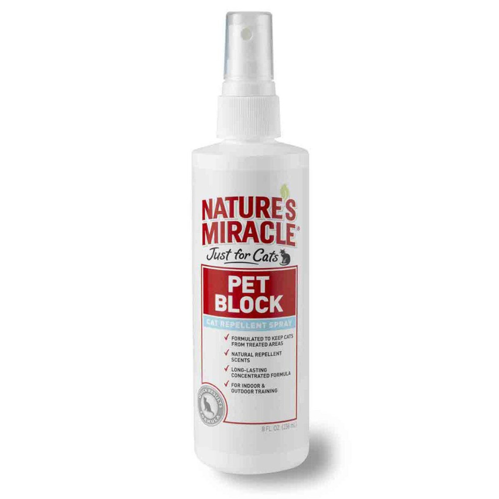 Отпугиватель срей для кошек Nature's Miracle «Pet Block Repellent Spray» 236 мл (для отпугивания от мест, объектов, зон) код 680285 /5779 USA