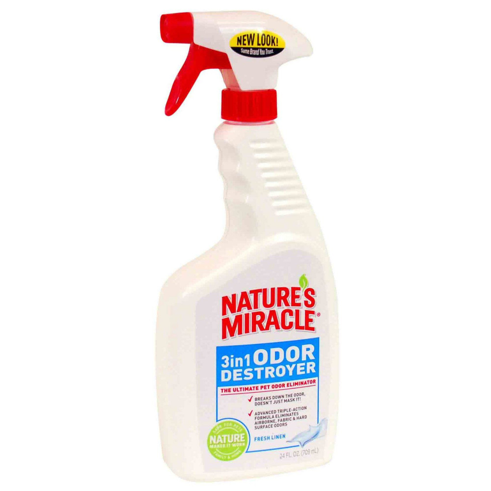 Спрей-устранитель Nature's Miracle «3in1 Odor Destroyer. Fresh Linen» для удаления запахов, с ароматом свежего белья 710 мл код 680195 /5452 USA