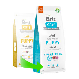 Brit Care  Hypoallergenic Puppy гипоаллергенный All Breed Lamb and  Rice Брит Каре для щенков ягненок рис
