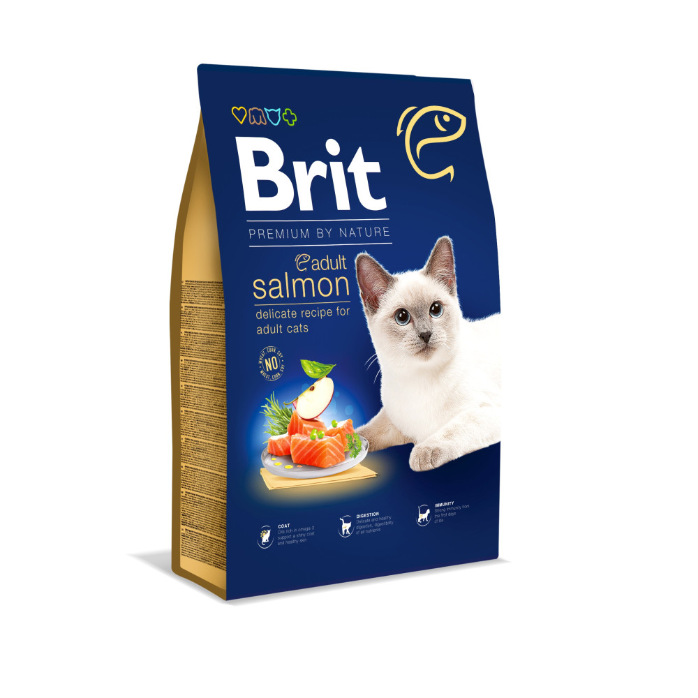 Brit Premium Cat Adult Salmon Корм Брит премиум для кошек