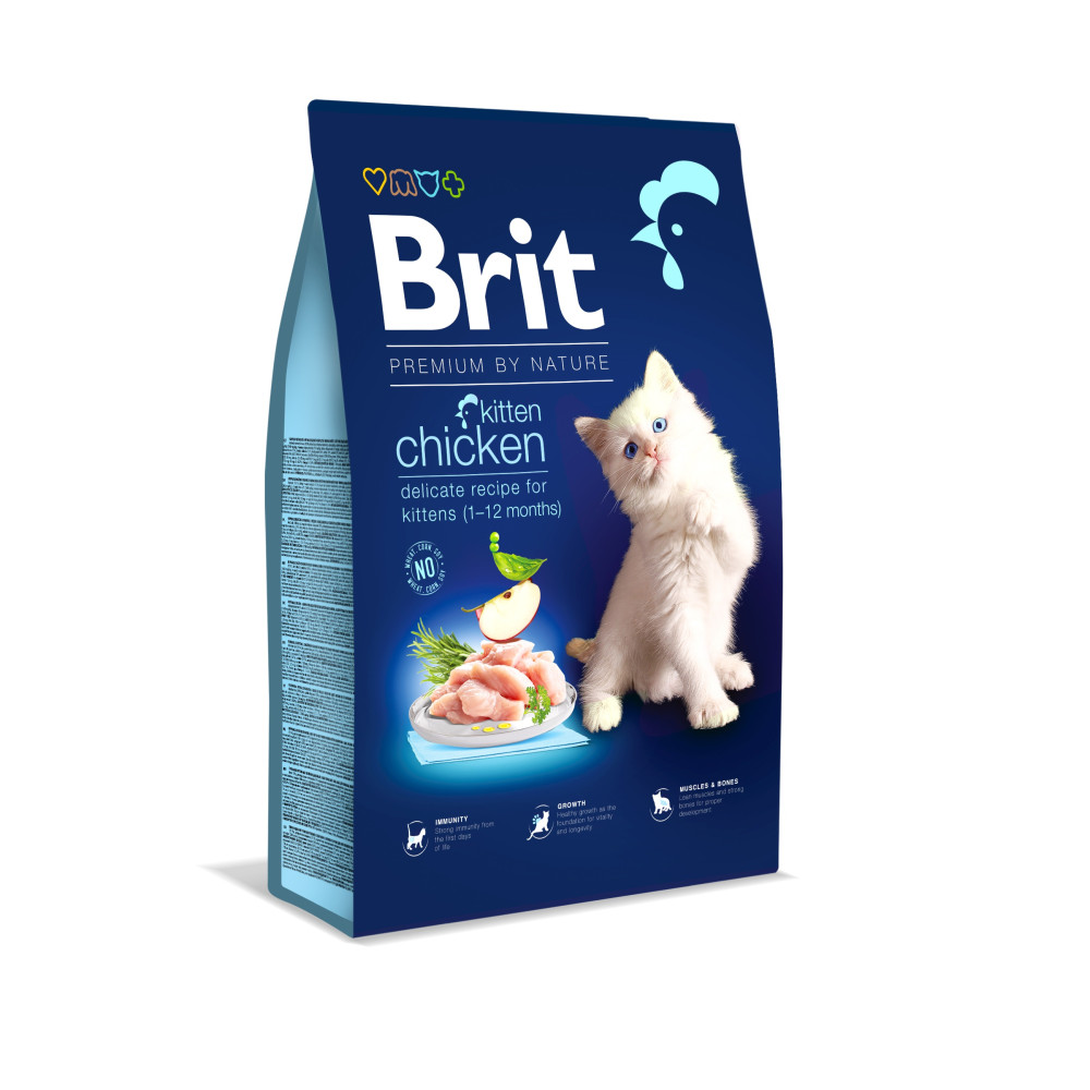 Корм сухой Brit Premium by Nature Cat Kitten для котят с курицей