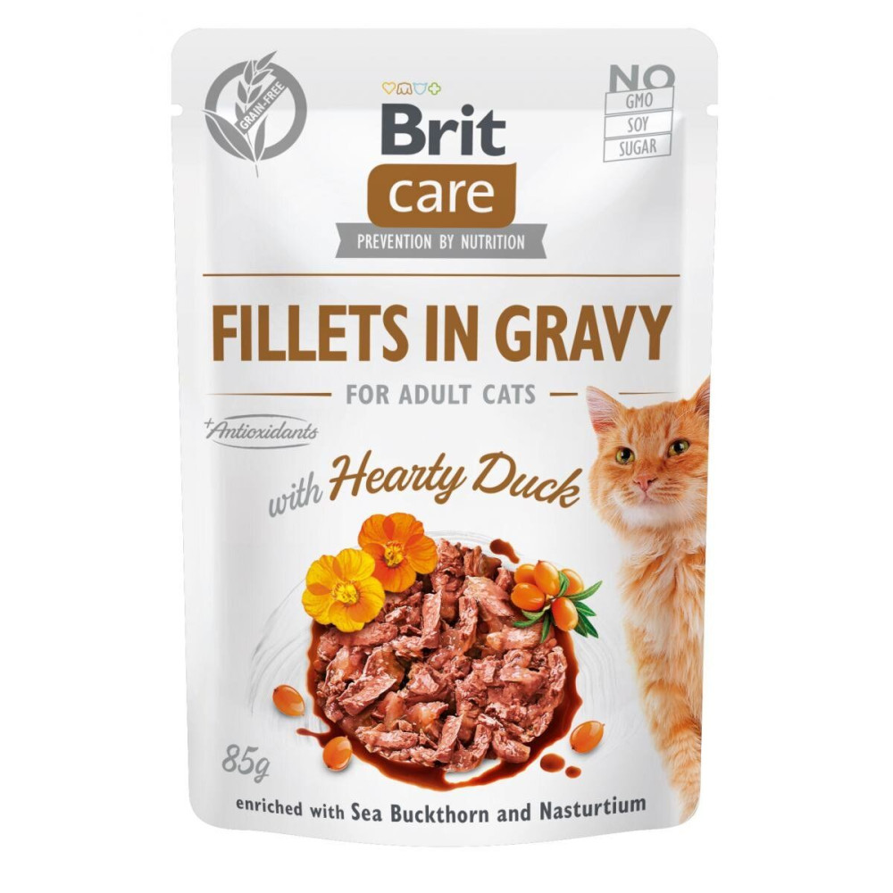 Влажный корм для кошек Brit Care Cat pouch 85g (филе утки в соусе) код 100529/0518