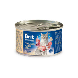 Консервы для кошекBrit Premium Chicken & Beef 200 г (паштет с курицей и говядиной код 100614/5018