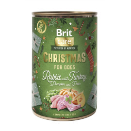 Корм влажный Brit Mono Protein Christmas Lamb д/собак різдвяна вечеря кролик 400 г