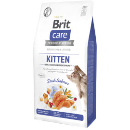  Brit Care Cat GF Kitten Gentle Digestion Strong Immunity с лососем сухой корм для котят здоровый рост и развитие