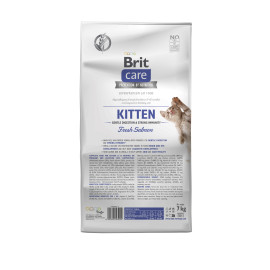  Brit Care Cat GF Kitten Gentle Digestion Strong Immunity с лососем сухой корм для котят здоровый рост и развитие