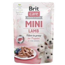 Вологий корм для цуценят Brit Care Mini з філе ягняти в соусі, 85 г