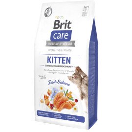  Brit Care Cat GF Kitten Gentle Digestion Strong Immunity с лососем сухой корм для котят здоровый рост и развитие