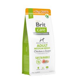 Brit Care Dog Sustainable Adult Medium Breed корм для собак средних пород с курицей и насекомыми