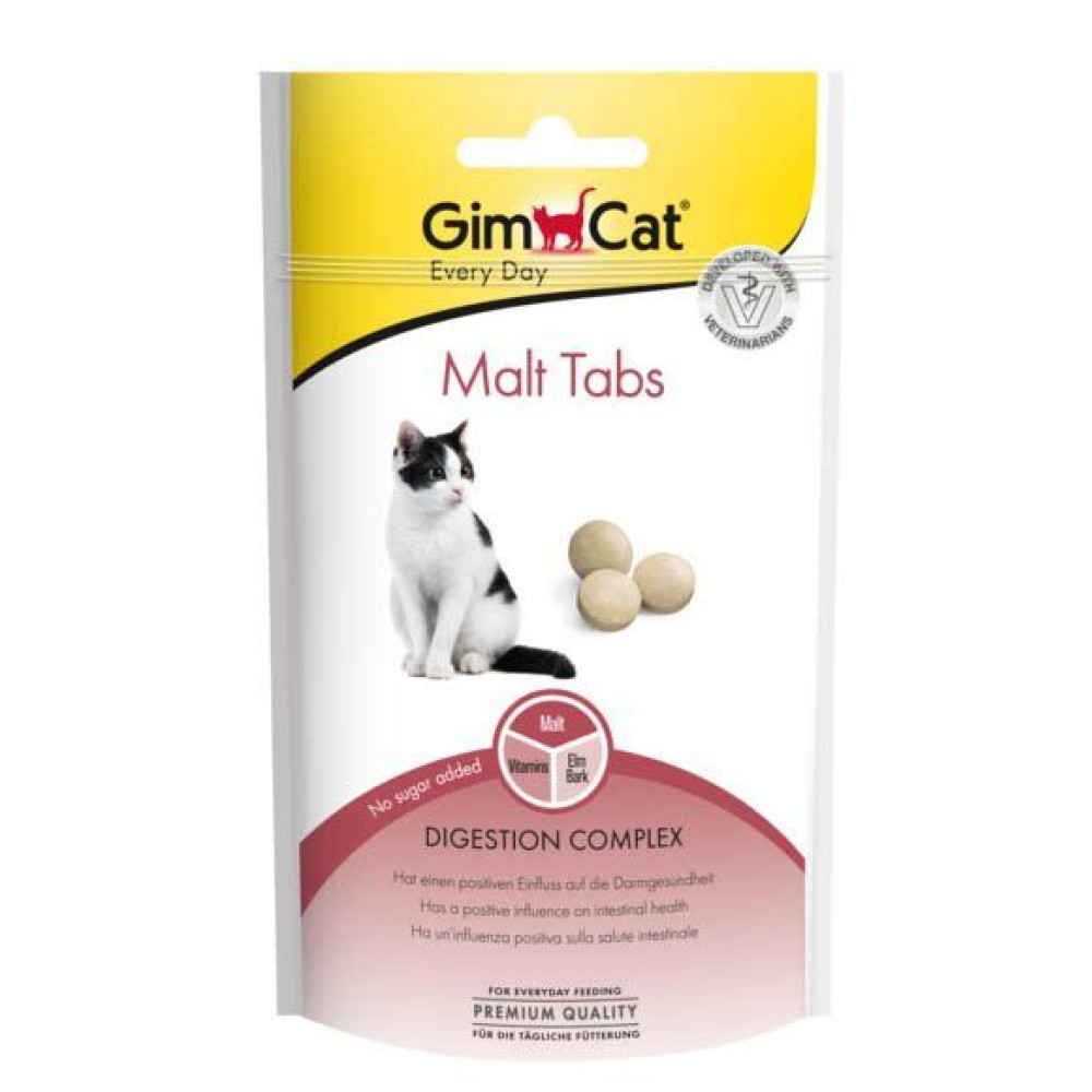 Лакомство для кошек GimCat Every Day Malt Tabs 40 г для выведения шерсти) код 427065