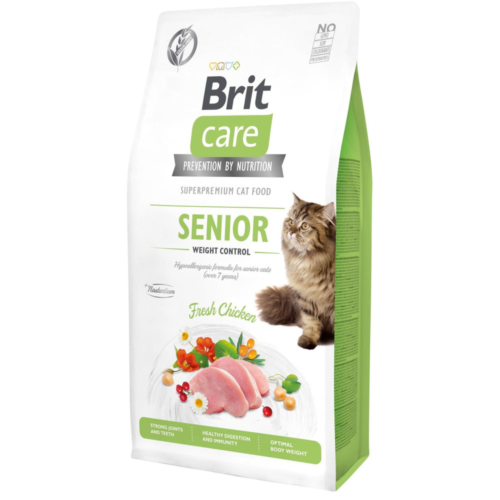 Brit Care Cat GF Senior Weight Control Сухой корм для кошек с лишним весом 