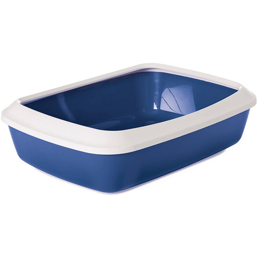 Туалет с бортиком для котов SAVIC синий Iriz Nordic Litter Tray САВИК АЙРИЗ НОРДИК, 50х37х13 см  код 0264_0WCB