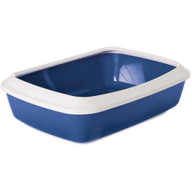 Туалет с бортиком для котов SAVIC синий Iriz Nordic Litter Tray САВИК АЙРИЗ НОРДИК, 50х37х13 см  код 0264_0WCB
