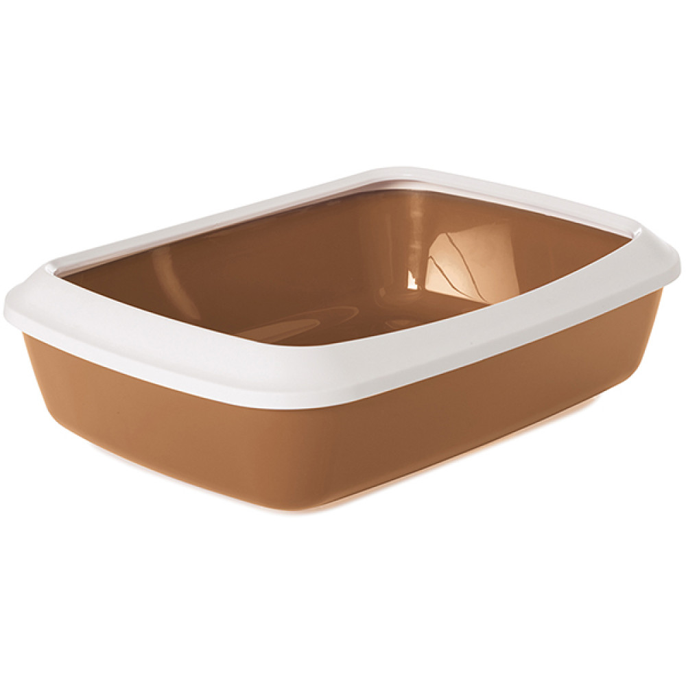 Туалет с бортиком для котов SAVIC светло-коричневый Iriz Nordic Litter Tray САВИК АЙРИЗ НОРДИК, 50х37х13 см  код 0264_0WHZ