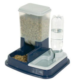 Flamingo Water+Feed Bowl ФЛАМИНГО -ФЛАМИГО ВОТЕ+ФИД БОУЛ поилка- кормушка на подставке для собак, пластик код 44046