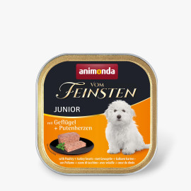 Animonda Vom Feinsten Junior with Poultry + Turkey hearts с птицей и индюшачьими сердцами для щенков, 150 г код AM-82319