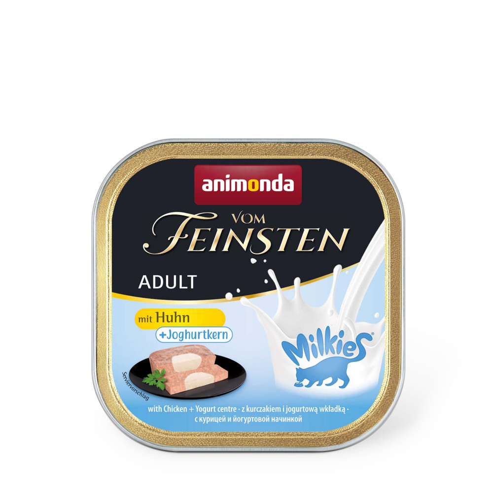 ANIMONDA Анимонда Vom Feinsten Adult with Chicken + Yoghurt centre с курицей и йогуртовым центром для кошек, 100 г