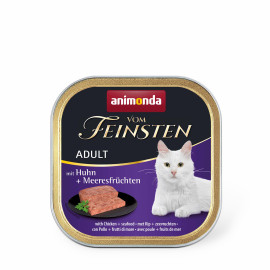 ANIMONDA Анимонда Vom Feinsten Adult with Chicken + Seafood с курицей и морепродуктами для кошек, 100 г