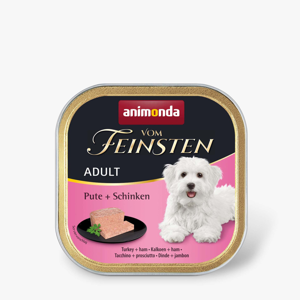 Animonda Vom Feinsten Adult Turkey & Ham влажный корм с индейкой и ветчиной для собак, 150 г код AM-82319