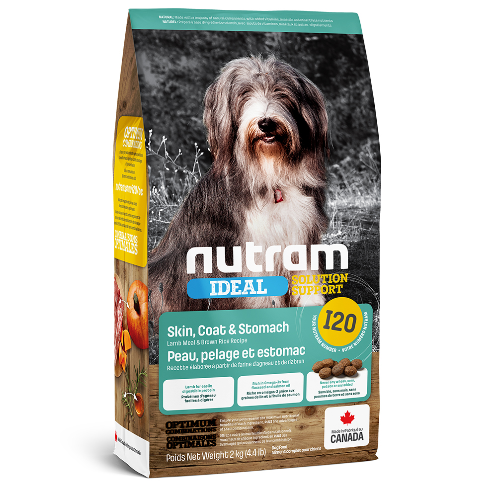 NUTRAM I20 Ideal Solution Support Skin, Coat & Stomach, холистик  корм для взрослых собак