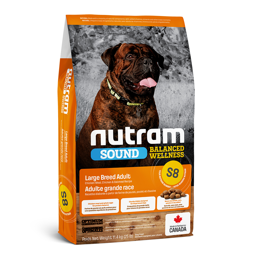 NUTRAM S8 Sound Balanced Wellness Large Breed Adult Dog, холистик корм для собак крупных пород 