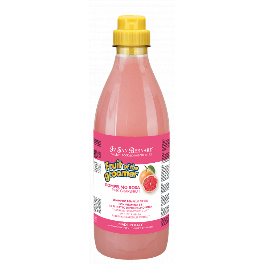Шампунь Iv San Bernard Pink Grapefruit Shampoo для шерсти средней длины с витамином В6 Розовый грейпфрут