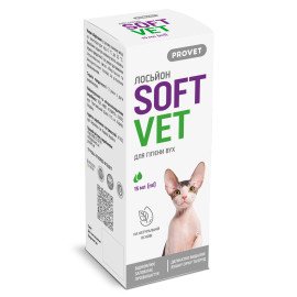 Лосьйон Provet SOFTVET для гігієни вух котів і собак 15 мл PR244010