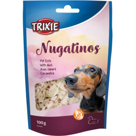 Лакомство для собак Trixie "Nuganitos" сиром'ятна шкіра з качкою 100г арт.31631