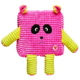 Игрушка для собак GimDog Мишка розовый  с пищалкой Cuddly Cubes 30 см код G-80744 роз