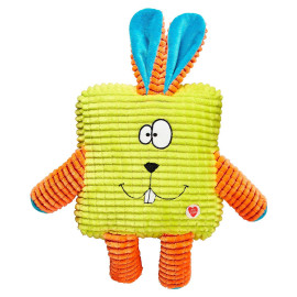 Игрушка для собак GimDog Кролик зелёный с пищалкой Cuddly Cubes 30 см код G-80744 сал