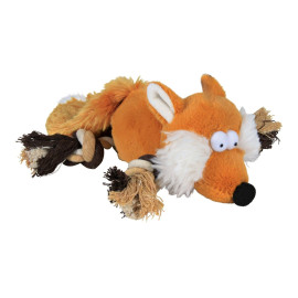 Игрушка для собак Trixie Лиса с пищалкой и канатами 34 см 35919