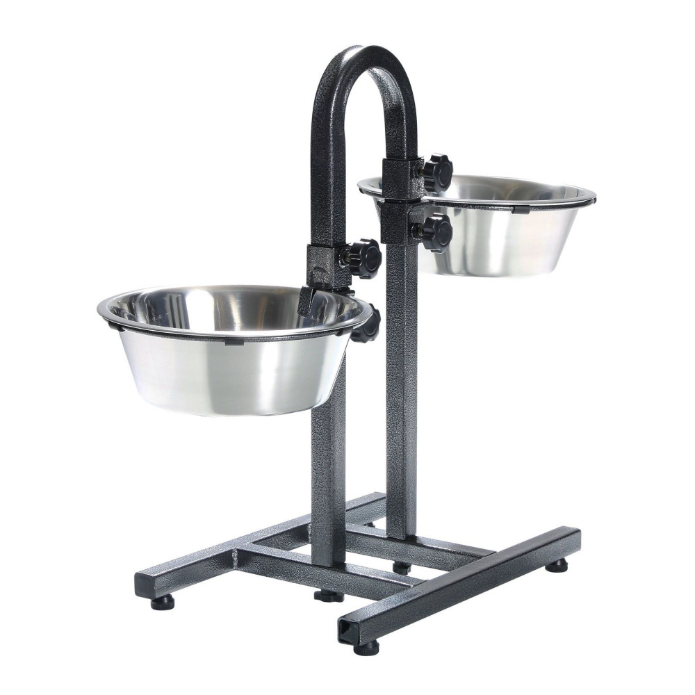 Стойка с мисками для собак Trixie 2 x 2,8 л / 24 см, h=43 см код 2497