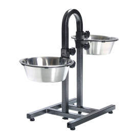 Стойка с мисками для собак Trixie 2 x 2,8 л / 24 см, h=43 см код 2497