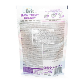 Лакомство для собак Brit Raw Treat freeze-dried Immunity для иммунитета, ягненок и курица, 40 г