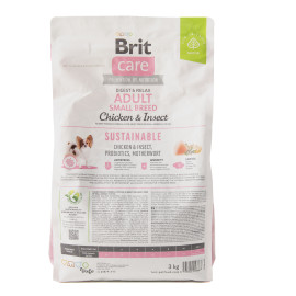  Brit Care Dog Sustainable Adult Small Breed корм для собак малых пород с курицей и насекомыми