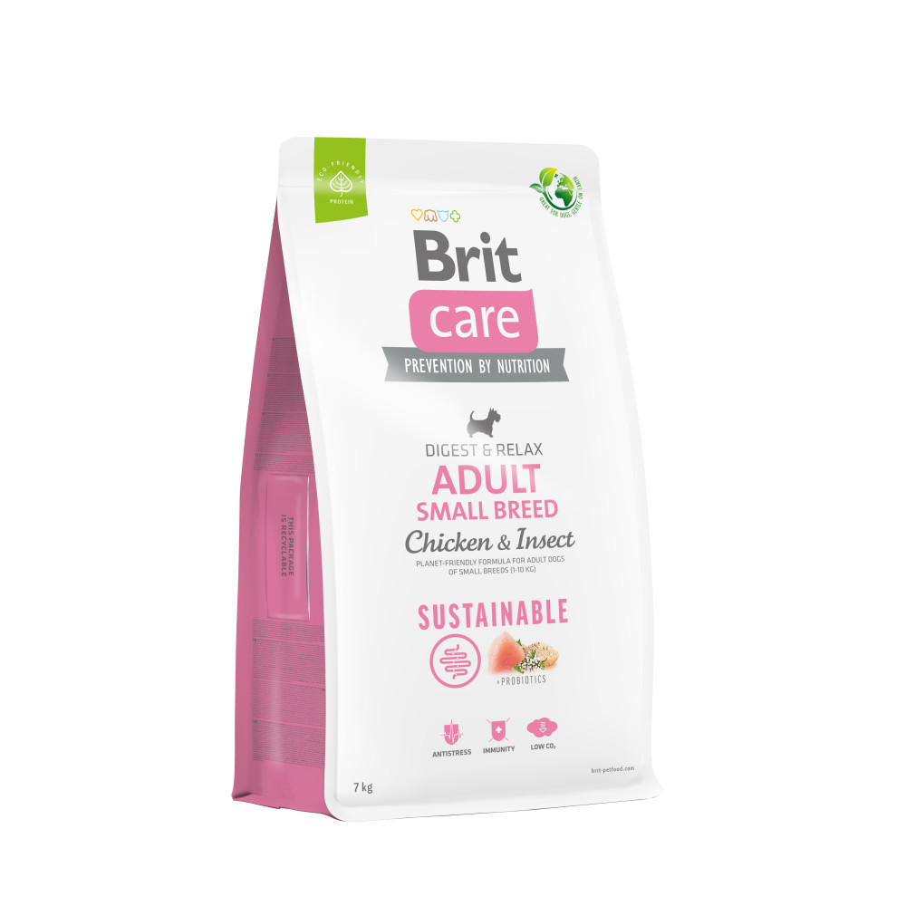  Brit Care Dog Sustainable Adult Small Breed корм для собак малых пород с курицей и насекомыми