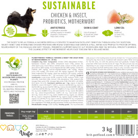Brit Care Dog Sustainable Adult Medium Breed корм для собак средних пород с курицей и насекомыми