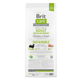 Brit Care Dog Sustainable Adult Medium Breed корм для собак средних пород с курицей и насекомыми