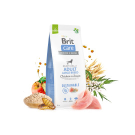 Brit Care Dog Sustainable Adult Large Breed корм для собак больших пород  с курицей и насекомыми