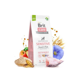 Brit Care Dog Sustainable Sensitive Корм для собак с чувствительным пищеварением с рыбой и насекомыми