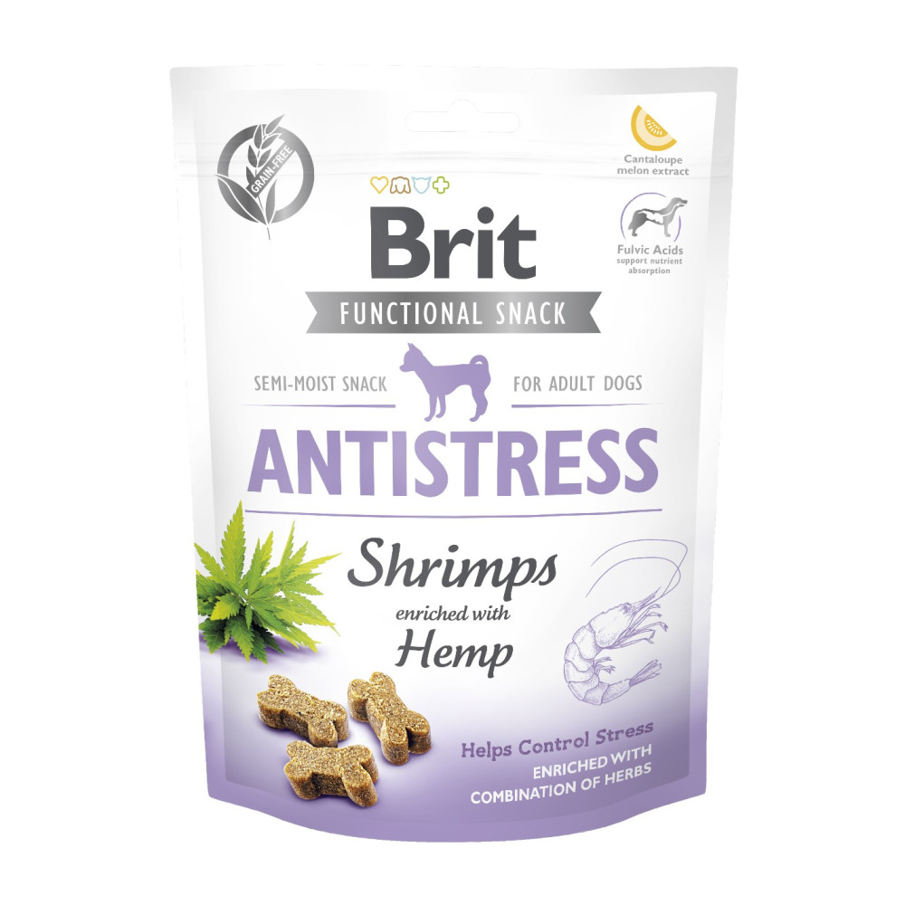 Функциональные лакомства для собак Brit Care Functional Snack Antistress Shrimps с креветками