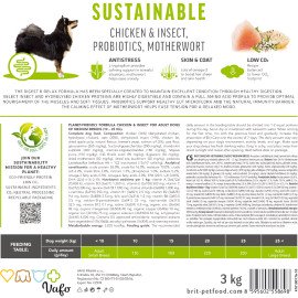 Brit Care Dog Sustainable Adult Medium Breed корм для собак средних пород с курицей и насекомыми