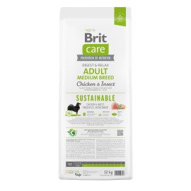 Brit Care Dog Sustainable Adult Medium Breed корм для собак средних пород с курицей и насекомыми