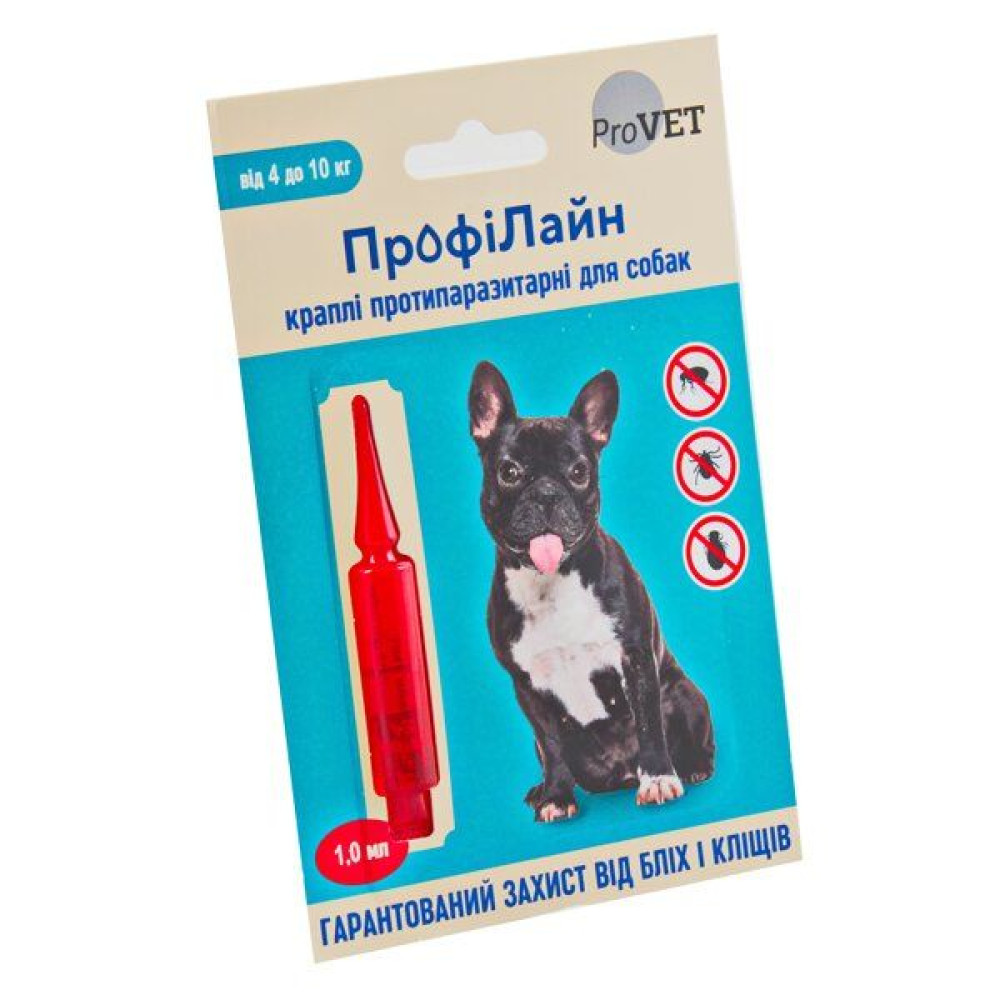 Капли на холку для собак Природа ProVET «ПрофиЛайн» от 4 до 10 кг, 1 пипетка
