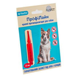 Капли на холку для собак Природа ProVET «ПрофиЛайн» от 10 до 20 кг, 1 пипетка