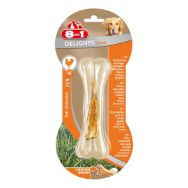 Лакомство для собак 8in1 Delights Кость прессованная Strong 14 см, 90 г (курица) код  660525 /110781